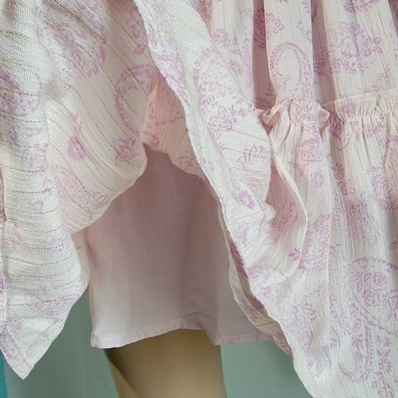 NEW House Of Harlow 1960 Lilac 100% Rayon Gauze Tiered Flowy Summer Dress Sz XS - Picture 7 of 12